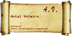 Antal Velmira névjegykártya